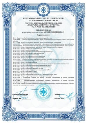Сертификат соотвествия 2